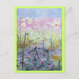 Carte Postale elfes de jonquille