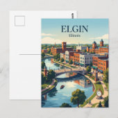 Carte Postale Elgin, Illinois (Devant / Derrière)