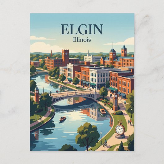 Carte Postale Elgin, Illinois (Devant)