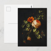 Carte Postale Elias van den Broeck, Still Life avec des Roses (Devant / Derrière)