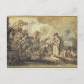 Carte Postale Eliezer et Rebecca au puits (Devant)