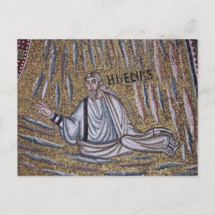Carte Postale Elijah Mosaïque byzantine Icône orthodoxe