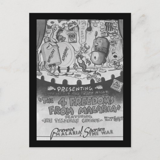 Carte Postale Élimination des moustiques répulsifs (Devant)