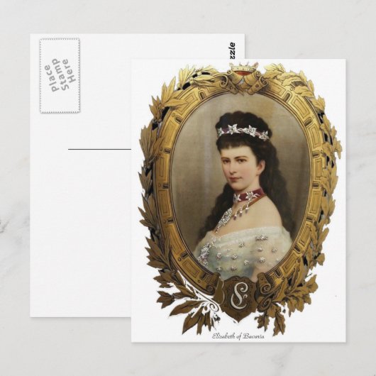Carte postale Elisabeth de Bavière (Devant / Derrière)