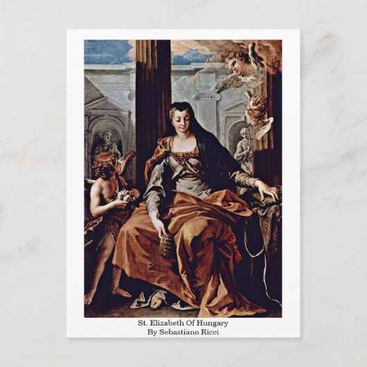Carte Postale Élisabeth De Hongrie Par Sebastiano Ricci (Devant)
