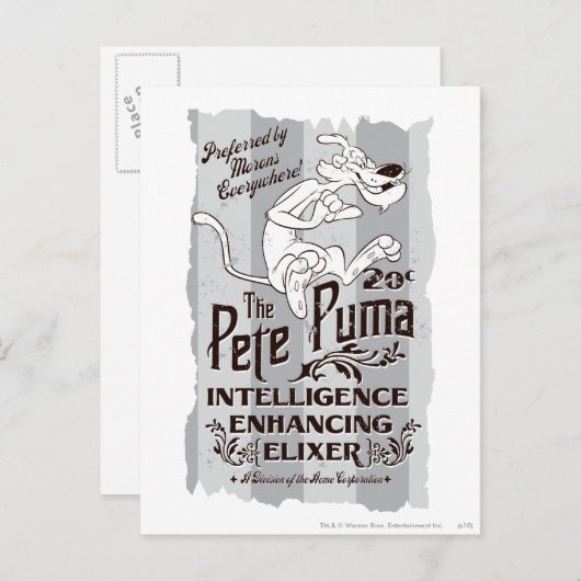 Carte Postale Elixer de Pete Puma Intelligence (Devant / Derrière)