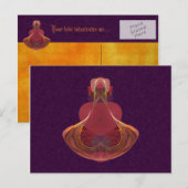 Carte Postale Élixir de fractale de bouteille de philtre d'amour (Devant / Derrière)