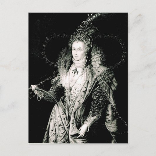Carte Postale Elizabeth I dessinée par W.Derby et gravée par (Devant)