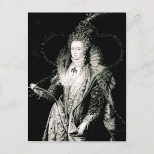 Carte Postale Elizabeth I dessinée par W.Derby et gravée par