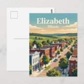 Carte Postale Elizabeth, Illinois (Devant / Derrière)