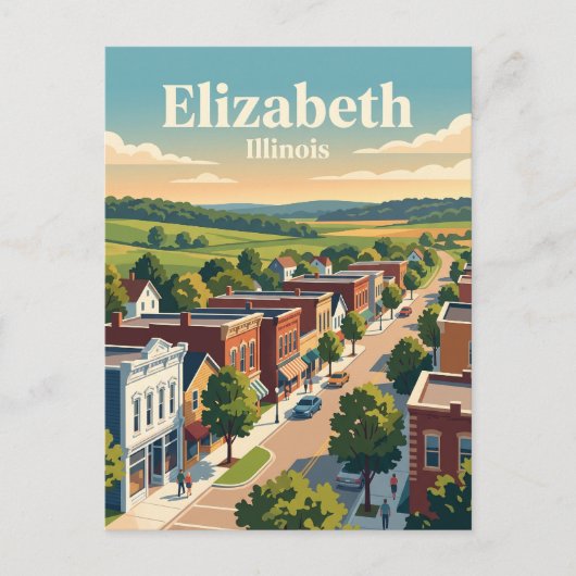 Carte Postale Elizabeth, Illinois (Devant)