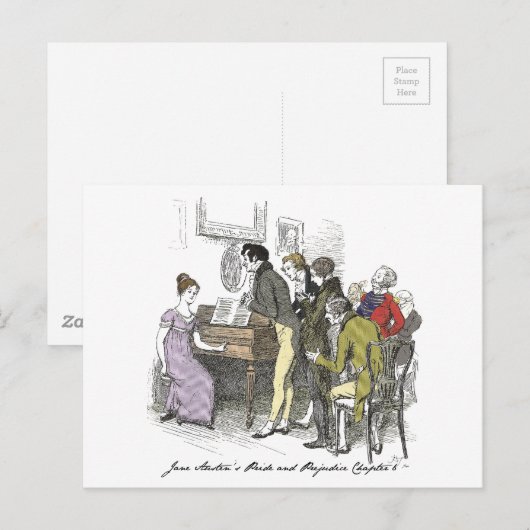 Carte Postale Elizabeth Performs - Jane Austen Pride & Prejudice (Devant / Derrière)