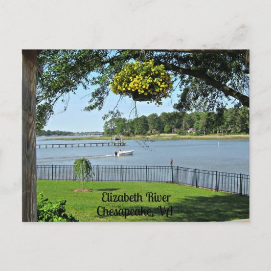Carte Postale Elizabeth River, Chesapeake, Virginie (Devant)