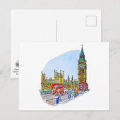 Carte Postale Elizabeth Tower, alias Big Ben (Devant / Derrière)
