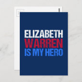 Carte Postale Elizabeth Warren est mon héros (Devant / Derrière)