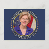 Carte Postale Elizabeth Warren pour la Présidente démocrate 2020 (Devant)