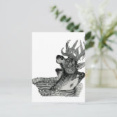 CARTE POSTALE ELK DANS LE BAIN À CHAUD (Debout devant)