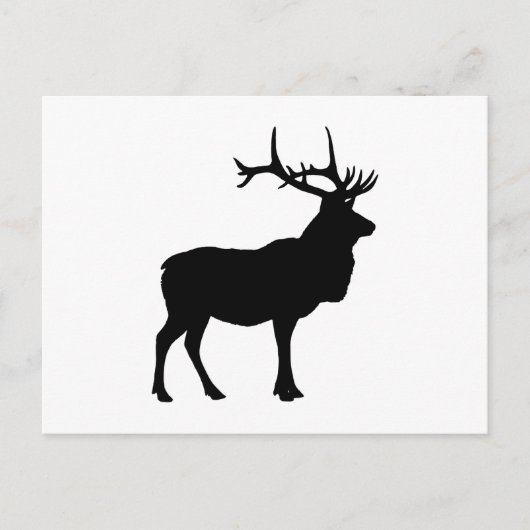 Carte Postale Elk Silhouette (Devant)