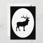 Carte Postale Elk Silhouette (Devant / Derrière)