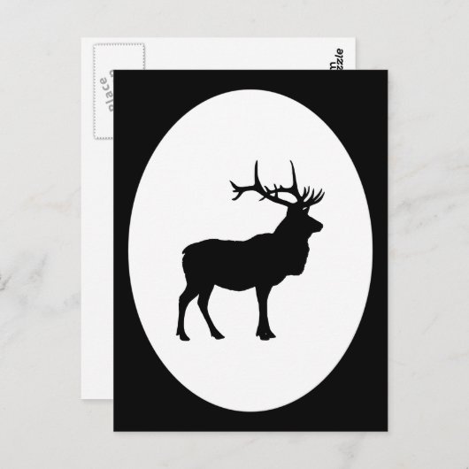 Carte Postale Elk Silhouette (Devant / Derrière)
