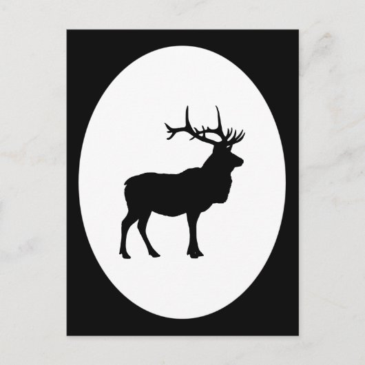 Carte Postale Elk Silhouette (Devant)