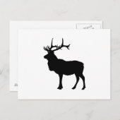 Carte Postale Elk Silhouette (Devant / Derrière)