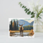Carte postale Elk Yellowstone (Debout devant)