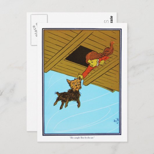 Carte Postale Elle a attrapé Toto par l'oreille (Devant / Derrière)