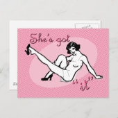 Carte Postale Elle a compris (Devant / Derrière)