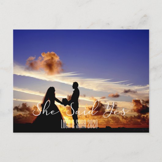 Carte Postale Elle A Dit Oui (Devant)