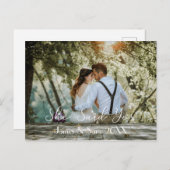 Carte Postale Elle A Dit Oui, Élégante Typographie (Devant / Derrière)