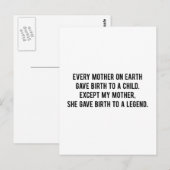 Carte Postale Elle A Fait Naître Une Légende (Devant / Derrière)