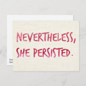 Carte Postale Elle A Néanmoins Persisté. (Devant / Derrière)