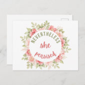 Carte Postale Elle A Néanmoins Persisté (Devant / Derrière)