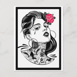 CARTE POSTALE ELLE ATTEND DES RÊVES