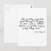 Carte Postale Elle attendait silencieusement de grandes choses (Devant / Derrière)