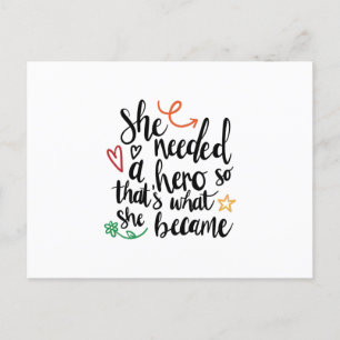 Carte Postale Elle avait besoin d'un héros