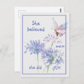 Carte Postale "Elle croyait que la citation motivationnelle Papi (Devant / Derrière)