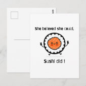 Carte Postale Elle croyait qu'elle pouvait faire des sushis - Mo (Devant / Derrière)