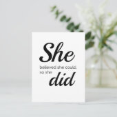 Carte Postale Elle croyait qu'elle pouvait le faire (Debout devant)