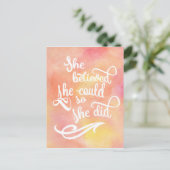 Carte Postale Elle Croyait Qu'Elle Pouvait Le Faire. (Debout devant)