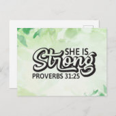 Carte Postale Elle est forte (Devant / Derrière)