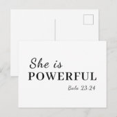 Carte Postale Elle est forte Proverbes 31:25 Design (Devant / Derrière)