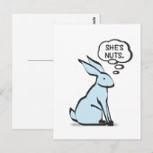 CARTE POSTALE ELLE EST NUTS (Devant / Derrière)