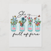 Carte Postale Elle Est Pleine De Feu (Devant)