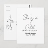 Carte Postale Elle est une bouteille de champagne de week-end de (Devant / Derrière)