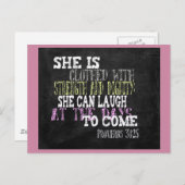 Carte Postale Elle est vêtue de force et de dignité (Devant / Derrière)