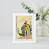 Carte Postale Elle et lui, 1921 (pochoir print) (Debout devant)