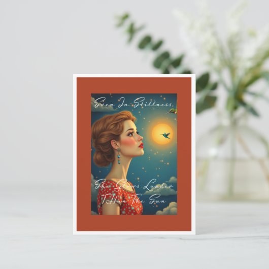 Carte Postale Elle Glisse Plus Fort Que Le Soleil (Debout devant)