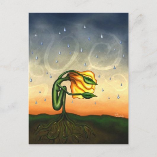 Carte Postale Elle rêve de jours ensoleillés (Devant)